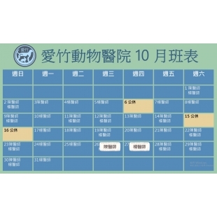 111年10月 醫師值班表